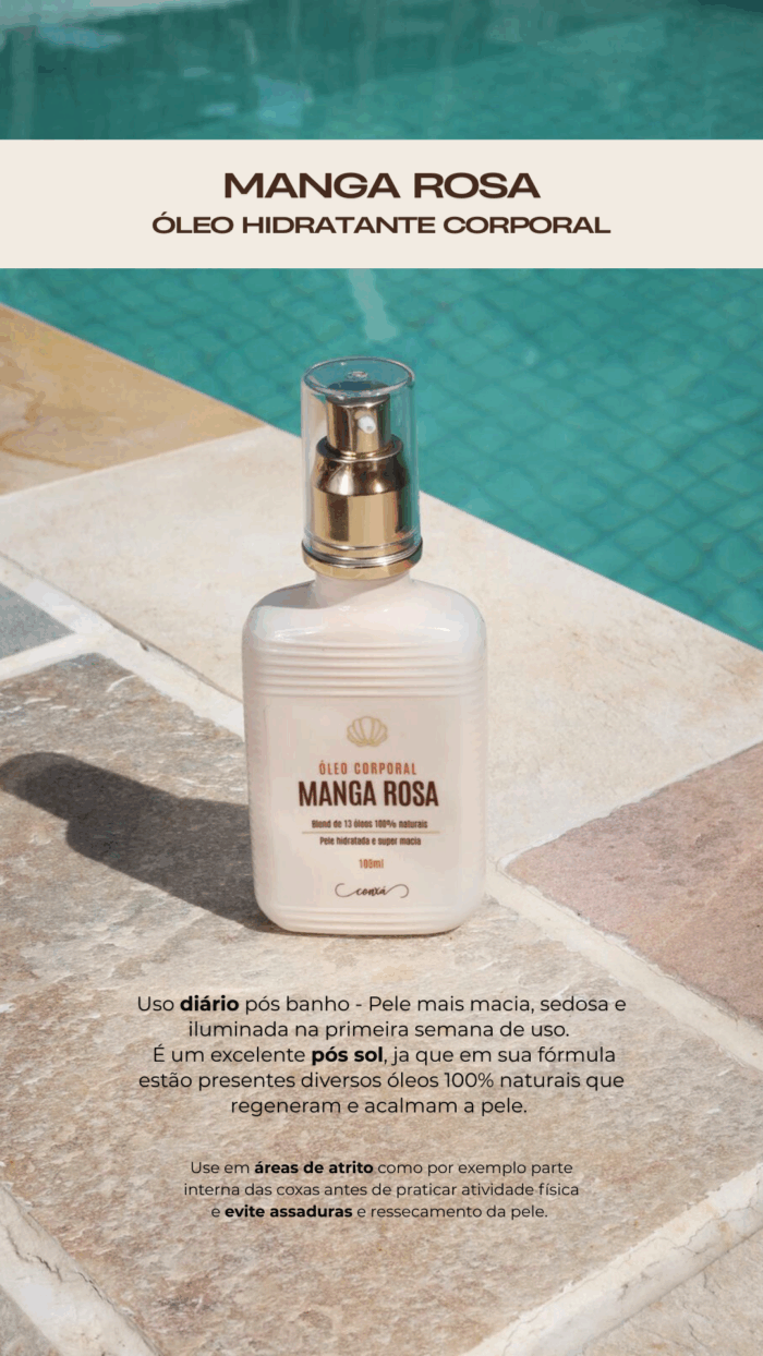 MANGA ROSA – ÓLEO HIDRATANTE PÓS BANHO 100ML – COSMÉTICO