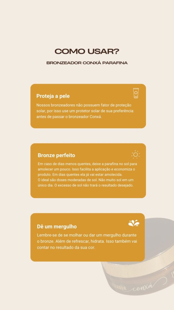 BRONZEADOR CONXÁ PARAFINA-130G – COSMÉTICO